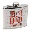 Best Dad Blue Eyed Sun Jingles 5oz Hip Flask