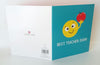 Thank You Cute Emoji Hold Apple Best Teacher Ever  Card