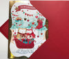 For Girlfriend Lovely Owl Couple Design Christmas Card