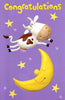 You Must Be Over The Moon Congratulations Card