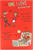 For The One I Love Romantic 3 Fold Valentine's Day Card