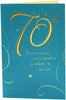 70th Today Green And Gold Classic Birthday Card