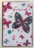 Colourful Butterflies Friend Birthday Card