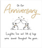 Our Anniversary Laughter, Love & Lots Of Hugs Snoopy New Greetings Card