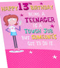 Happy 13th Birthday Being A Teenager Is Hard Humorous Card For Girls