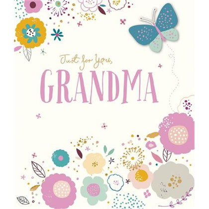 Floral Butterfly Grandma Birthday Card