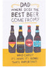 For Dad Beer Joke Design Birthday Card
