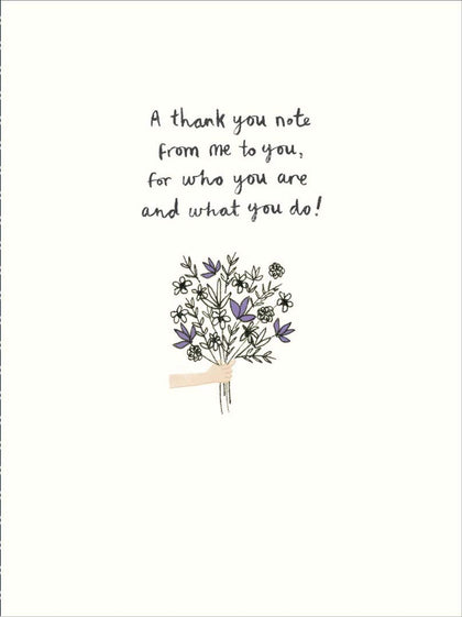 Bouquet of Wild Flowers Design Thank You Card	