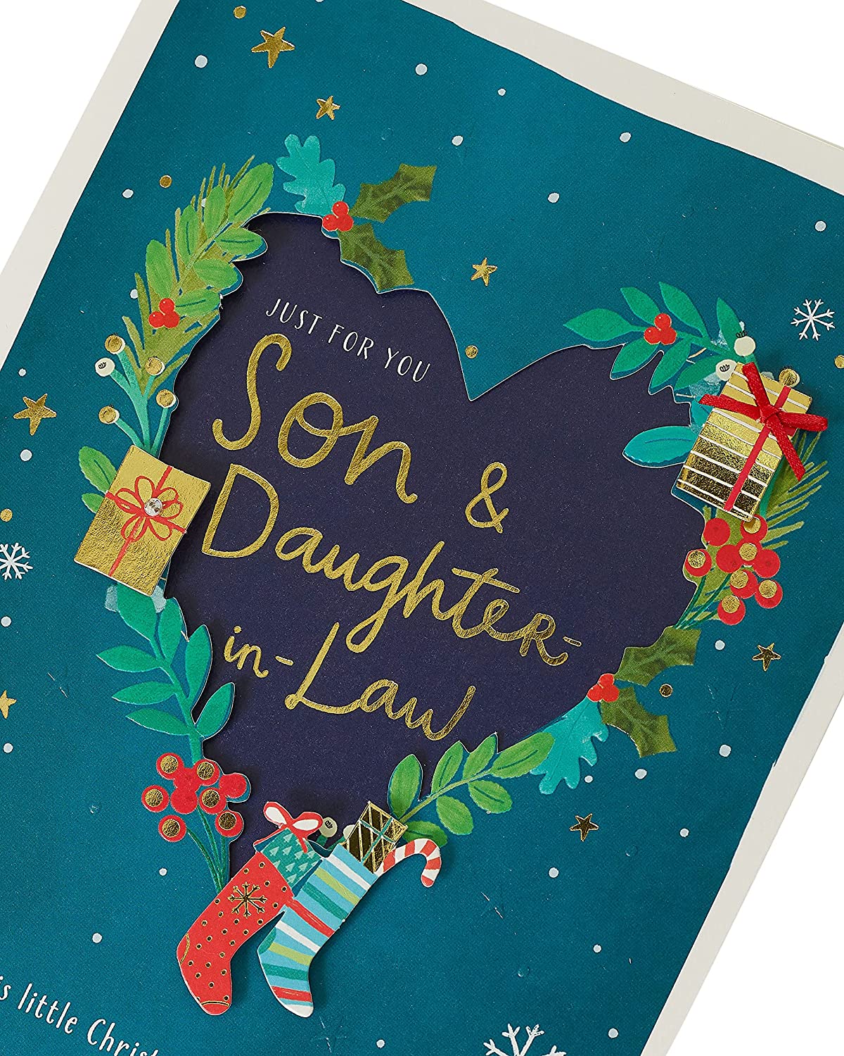 Son And Daughter In Law Foliage Heart Christmas Card Collect Cards Son And Daughter In Law Foliage Heart Christmas Card Collect Cards