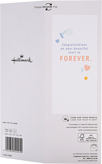 Multicolored 3D Cube Design Congratulations Wedding Card for 2022