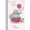 Especially For You Cake Candles And Balloons Design Birthday Card