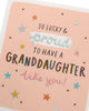Granddaughter Birthday Card So Lucky And Proud