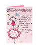 Lovely Granddaughter Girl On Flower Cartoons Design Birthday Card