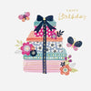 Stacked Presents Foil, Glitter & Colour full Birthday Card