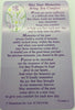 May Your Memories Bring You Comfort..Wallet Card (Sentimental Keepsake Wallet / Purse Card)