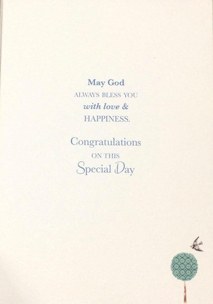 Boy Christening Wishes With lots of love Card Congratulation