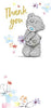 Thank You Card Bear With Flower