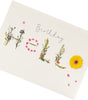 Hello and Wishes Photographic Floral Design Birthday Card