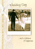Photographic Bride And Groom Wedding Day Card