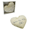 Beautiful Cream Heart Design Amore Wedding Ring Cushion Pillow