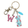 W Me to You Bear Enamel Alphabet Keyring Bag Charm