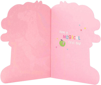 First Day Of School Card For Girl Unicorn