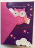 Goddaughter Cute Pink Owl Birthday Card