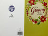 For Granny Wonderful Glitter Flowers Christmas Card