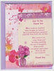 Sentimental Keepsake Wallet / Purse Card - Just to Say Thank You