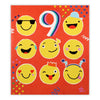 9th Emoji Age 9 Birthday Card