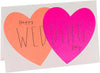 Hearts Design Wedding Day Congratulations Card for Bride & Groom