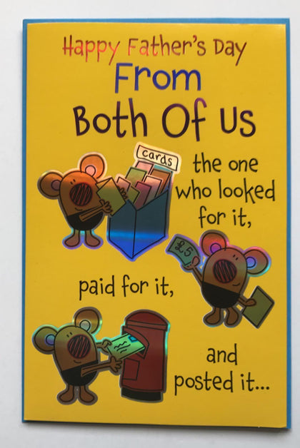 From The Both Of Us Father's Day Card