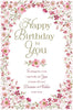 Pale Pink Floral Birthday Card