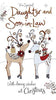 To A Special Daughter & Son in Law 2 Reindeer Design Christmas Card