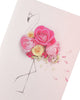 Into The Meadow Pink Floral Flamingo Design Birthday Card