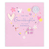 Granddaughter Hearts And Florals Birthday Card