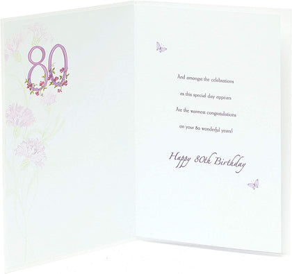 Kathryn White 80th Birthday Greeting Card