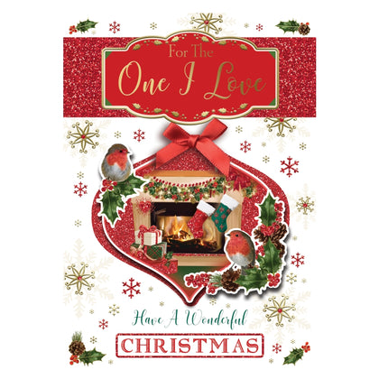 With All My Heart For The One I Love Christmas Card