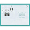 Happy Birthday Traditional Stereo, headphones, music Greetings Card
