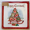 Pack of 6 'Robbin Carols' Design Happy Christmas Cards