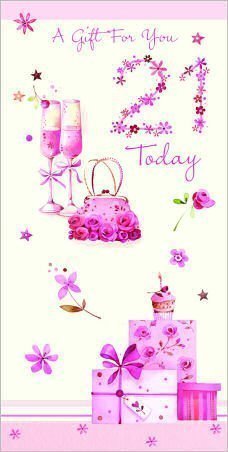 Age 21 Today Money Wallet Birthday Card