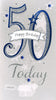 Happy 50th Birthday Hand-Finished Champagne Range Greeting Card