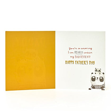 For You Daddy Father's Day Card Cute Embossed Excitement