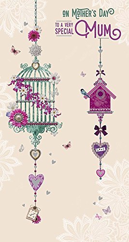 MUM Quality Nice Birdcage Mother's Day Greeting Card