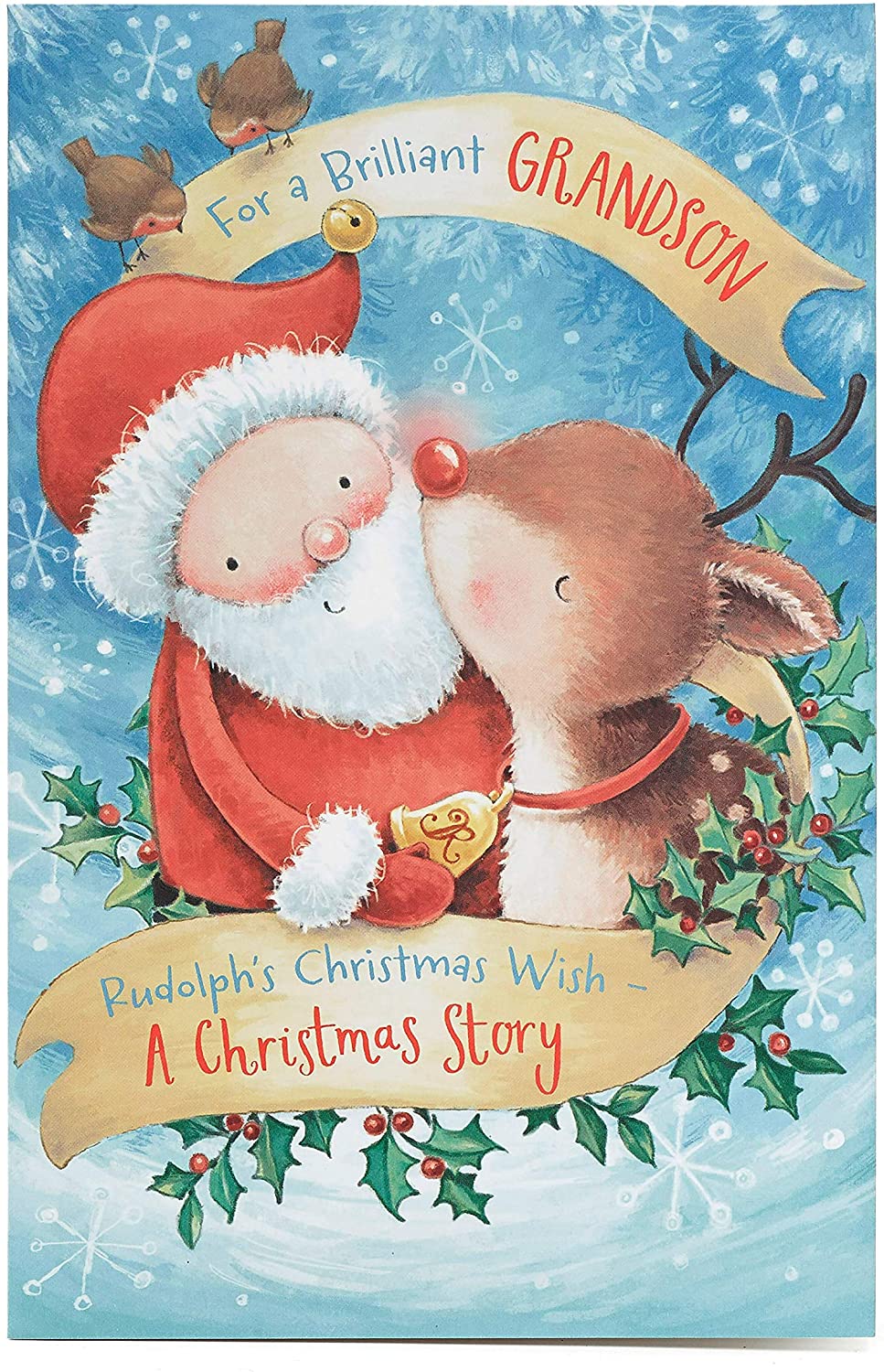 Weihnachtskarte Great Grandson – 20,3 X 15,2 Cm, Mit Pinguin-Motiv, Von Piccadilly Greetings