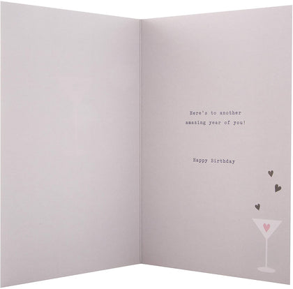 Cocktail Glass Design Happy Birthday Daughter In Style Card 