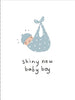 Congratulations Card Shiny New Baby Boy Foil Finish from The Kindred Range
