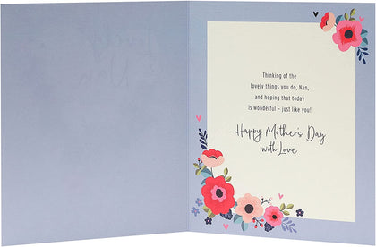 Heart & Cat Design for Nan Mother's Day Card