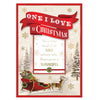 To The One I Love Reindeer Sleigh Design Christmas Card