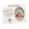 On Your Baptism White And Silver Icon MDF Frame 3" x 4"